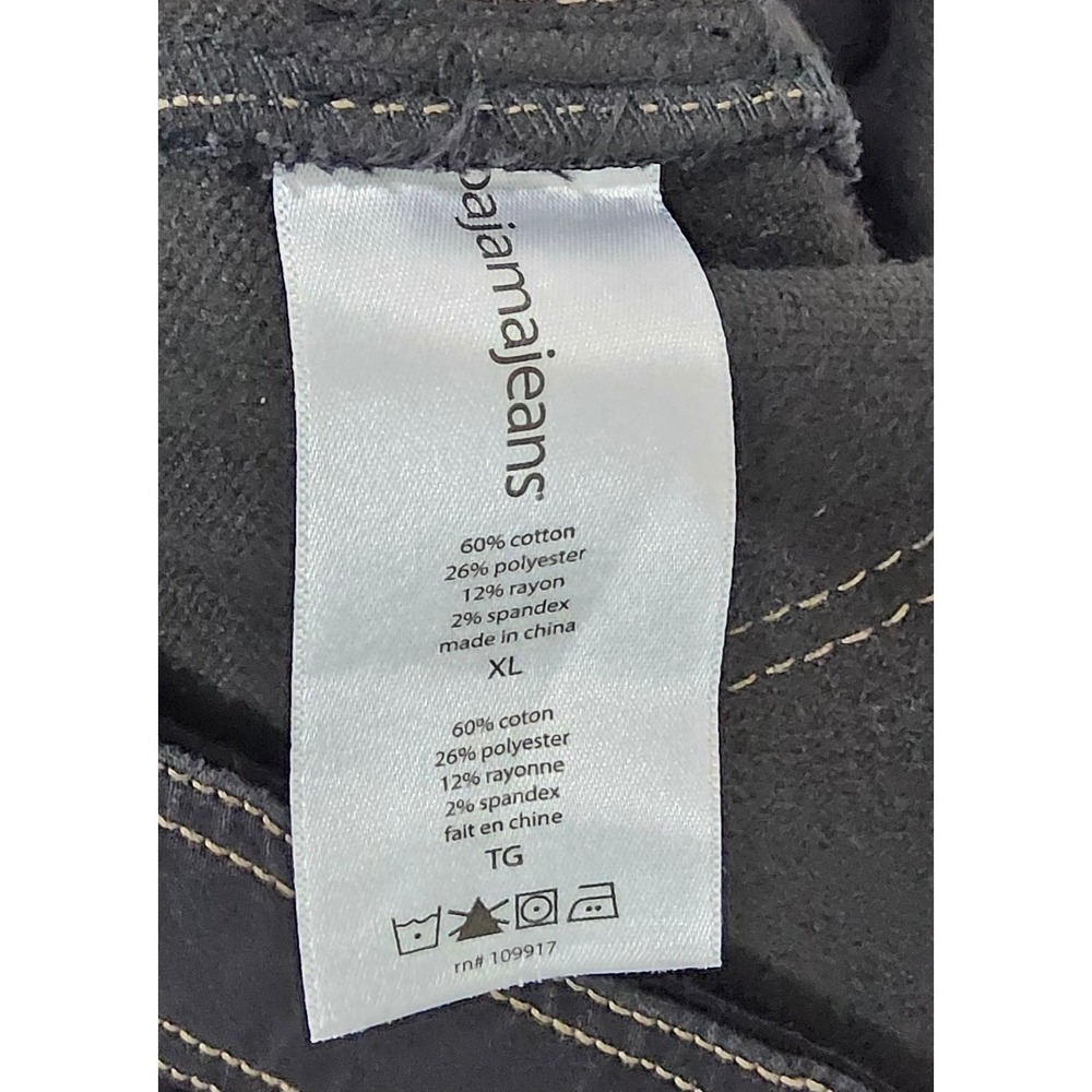 Pajama Jeans Pull On Mens XL NEW Stretch Straight Leg Black Relaxed Fit Super - Picture 10 of 11